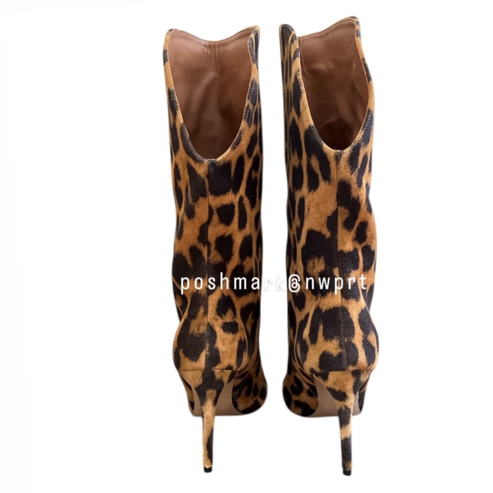 NEW 🐆 Paris Texas Gaia Leopard Print Boots High Heel Cult Black Brown 38 7 - Picture 7 of 16